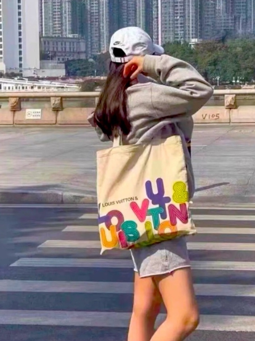 Louis Vuitton Double Side Multicolor Canvas Tote Bag Limited Edition NWT